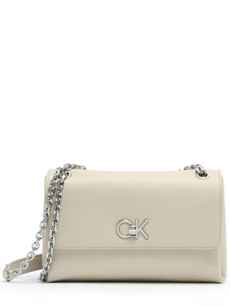 Sac BandouliÃ¨re Re-lock Polyester RecyclÃ© Calvin klein jeans Beige re-lock K610749