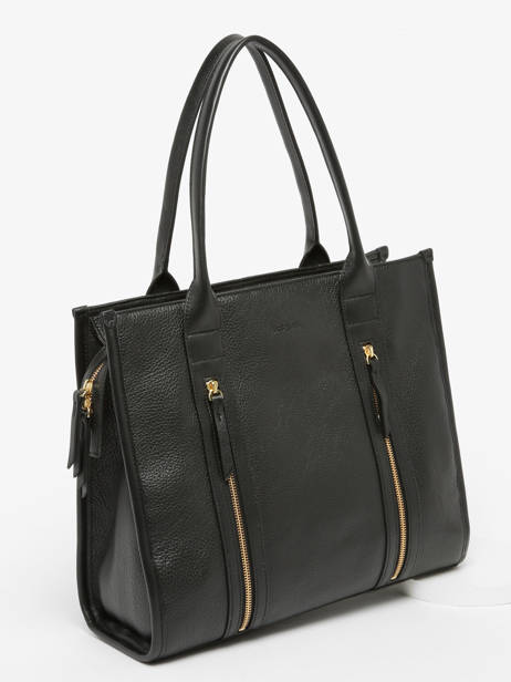 Sac PortÃ© Main Vintage Cuir Nat et nin Noir vintage OPERA vue secondaire 2