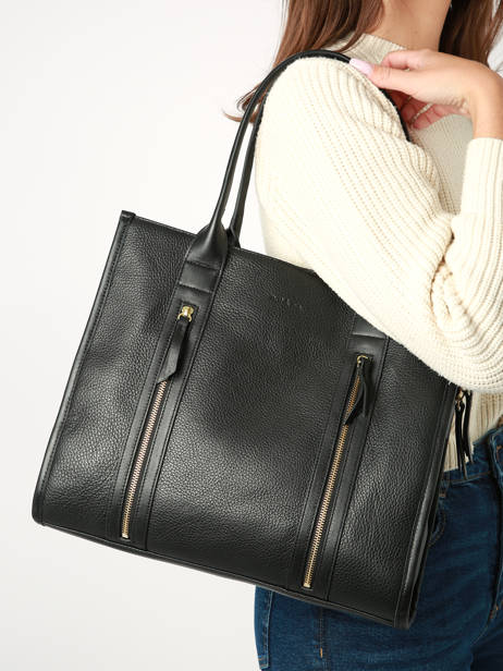 Sac PortÃ© Main Vintage Cuir Nat et nin Noir vintage OPERA vue secondaire 1