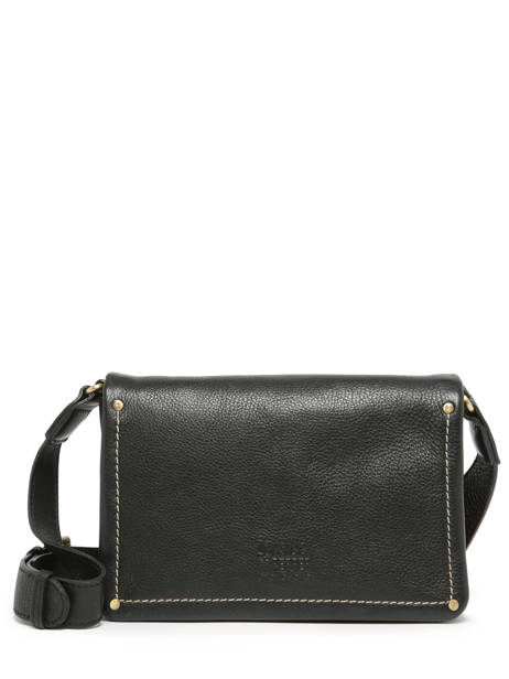 Sac BandouliÃ¨re Boston Cuir Basilic pepper Noir boston BBOS02
