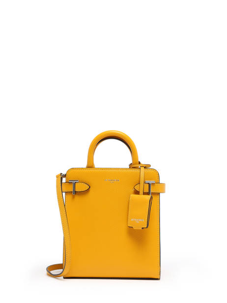 Sac BandouliÃ¨re Vertical Emilie Cuir Le tanneur Jaune emily TEMI1A00