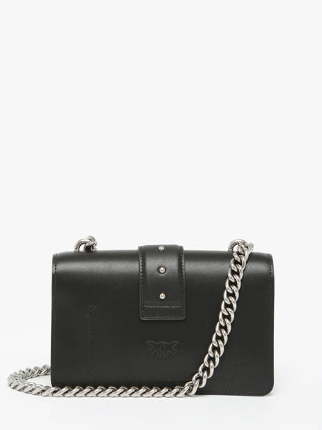 Sac BandouliÃ¨re Love Bag Icon Cuir Pinko Noir love bag icon A0F1 vue secondaire 4