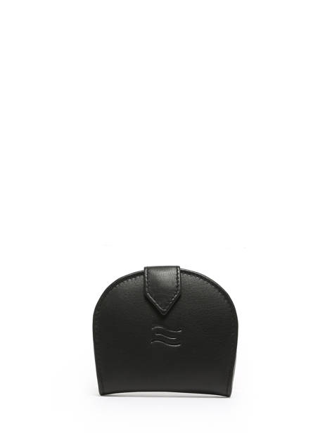 Porte-monnaie Cuir Crinkles Noir caviar 14239