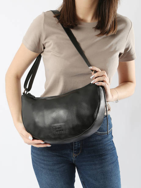 Sac Bandoulière Cow Cuir Basilic pepper Noir cow BCOW71 vue secondaire 1
