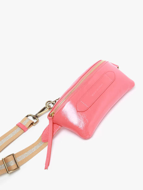 Sac Ceinture Coachella Cuir Vernis FroissÃ© Marie martens Rose coachella VRF vue secondaire 2