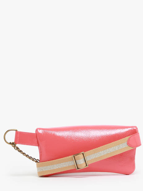 Sac Ceinture Coachella Cuir Vernis FroissÃ© Marie martens Rose coachella VRF vue secondaire 4