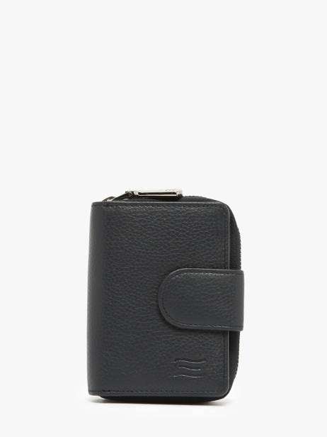 Portefeuille Cuir Crinkles Bleu caviar 14277
