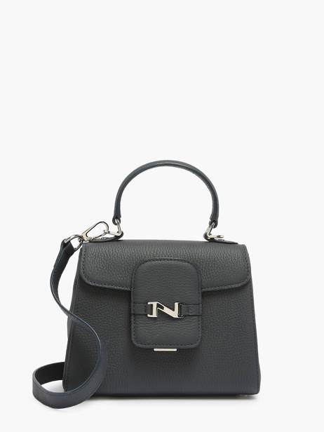 Sac Bandoulière Mini Duras Cuir Nathan baume Bleu ines 4