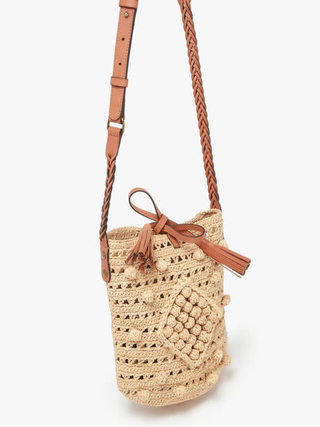 Sac BandouliÃ¨re Raphia Gerard darel Beige raphia E454 vue secondaire 2