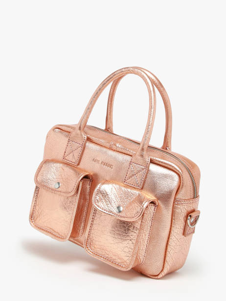 Sac BandouliÃ¨re Vintage Cuir Paul marius Rose vintage LEDANDYS vue secondaire 2