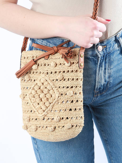 Sac BandouliÃ¨re Raphia Gerard darel Beige raphia E454 vue secondaire 1