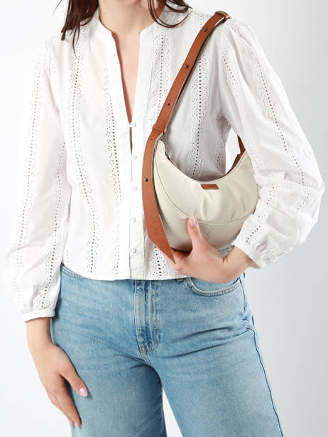 Sac PortÃ© Ã©paule S Sosoomao Coton Et Cuir Etrier Marron sosoomao coton ECSC057S vue secondaire 1