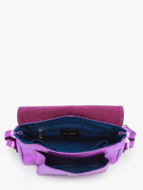 Sac BandouliÃ¨re Diane S Bonbon Cuir Paul marius Rose bonbon DIANSBON vue secondaire 3