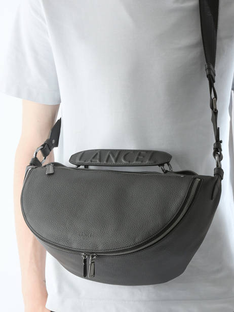 Sac BandouliÃ¨re M Origami Cuir Lancel Noir origami A13301 vue secondaire 1