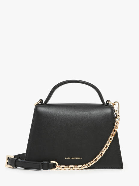 Sac BandouliÃ¨re K Signature Cuir Karl lagerfeld Noir k signature 240W3004 vue secondaire 4