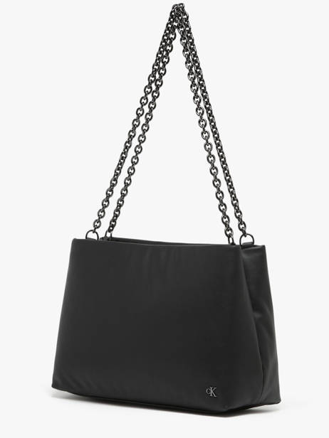 Sac BandouliÃ¨re Micro Mono Polyester RecyclÃ© Calvin klein jeans Noir micro mono K612227 vue secondaire 2