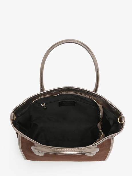 Sac à Main Velvet Cuir Milano Marron velvet VE24062 vue secondaire 3