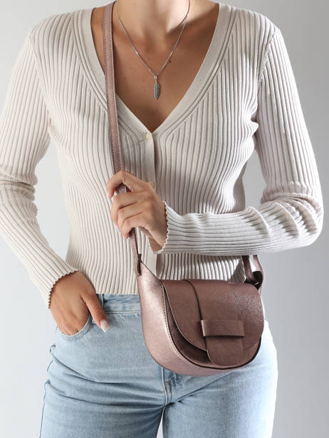 Sac BandouliÃ¨re Nine Cuir Milano Marron nine NI24064 vue secondaire 1