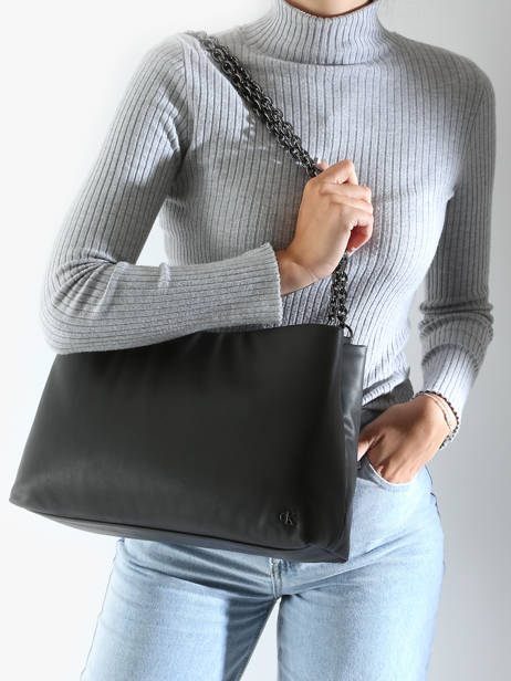 Sac BandouliÃ¨re Micro Mono Polyester RecyclÃ© Calvin klein jeans Noir micro mono K612227 vue secondaire 1