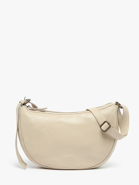 Sac BandouliÃ¨re Cow Cuir Basilic pepper Beige cow BCOW71