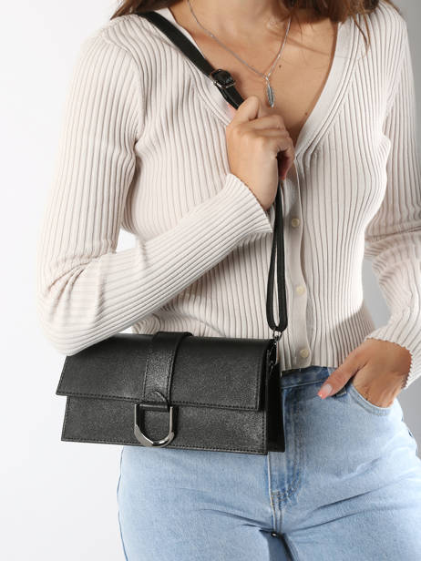 Sac Porté épaule Nine Cuir Milano Noir nine NI24066 vue secondaire 1