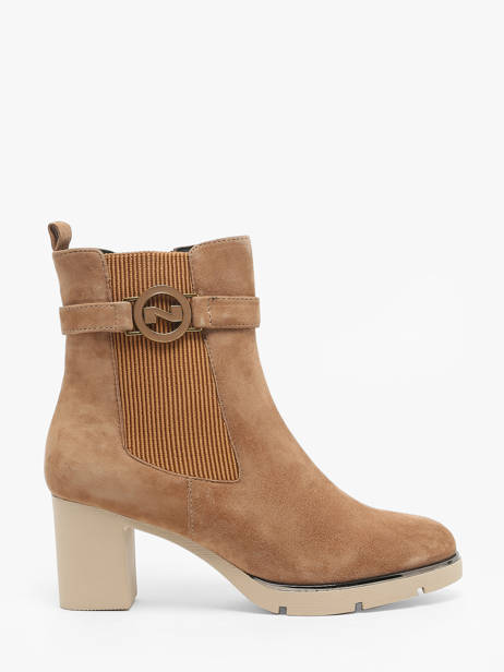 Bottines Ã  Talon En Cuir Nathan baume Marron women 242N3103