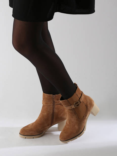 Bottines Ã  Talon En Cuir Nathan baume Marron women 242N3103 vue secondaire 1
