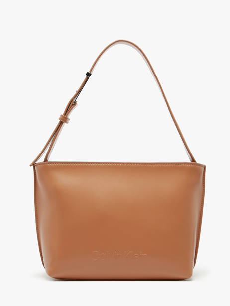 Sac PortÃ© Ã©paule Embossed Logo Polyester RecyclÃ© Calvin klein jeans Marron embossed logo K612551