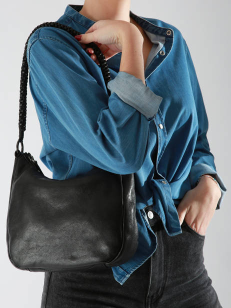 Sac PortÃ© Ã©paule Heritage Cuir Biba Noir heritage FED5L vue secondaire 1