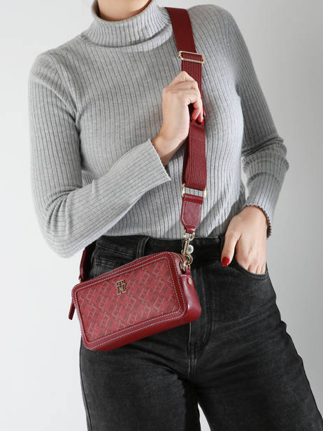 Sac BandouliÃ¨re Th Monoplay Tommy hilfiger Rouge th monoplay AW16442 vue secondaire 1