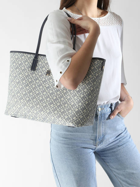 Sac Porté épaule Th Monoplay Cuir Tommy hilfiger Bleu th monoplay AW17379 vue secondaire 1