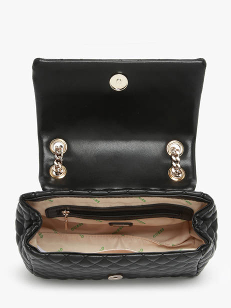Sac BandouliÃ¨re Eco Rianee Polyurethane Guess Noir eco rianee QG954121 vue secondaire 3