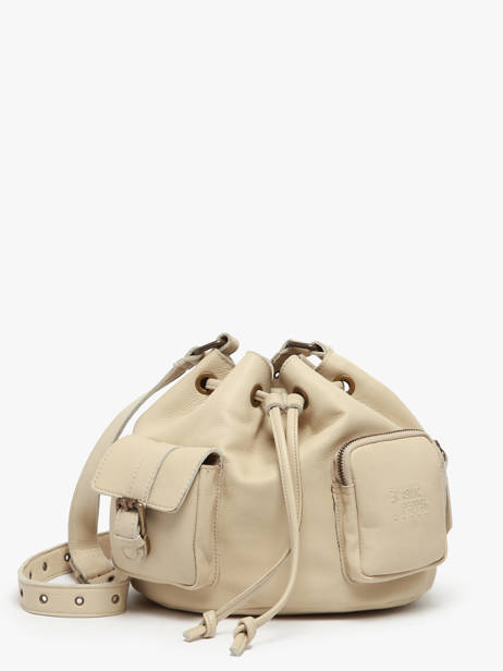 Sac Bandoulière Cargo Cuir Basilic pepper Beige cargo BCAR06
