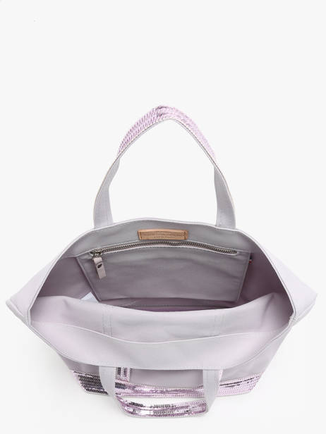 Le Cabas Moyen Paillettes Vanessa bruno Violet cabas 1V40413 vue secondaire 3