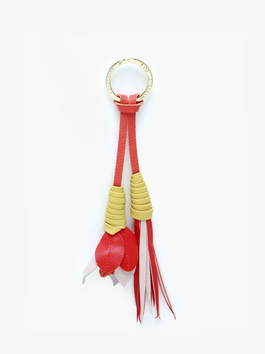 Longchamp Porte-clés grigri fleurs Porte clés Rouge