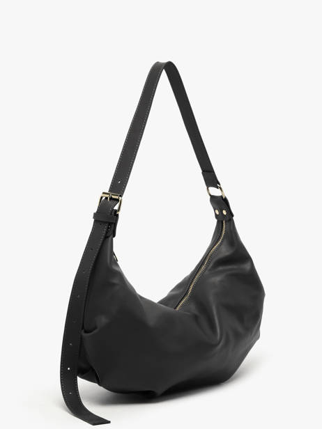 Sac Porté épaule Sauvage Cuir Milano Noir sauvage SA24111 vue secondaire 2