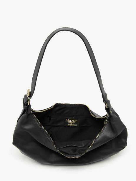 Sac Porté épaule Sauvage Cuir Milano Noir sauvage SA24111 vue secondaire 3