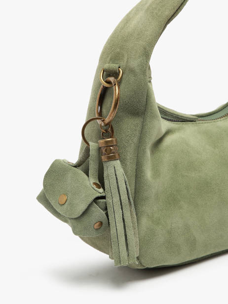 Porte-clefs Cuir Milano Vert velvet VE24112 vue secondaire 1