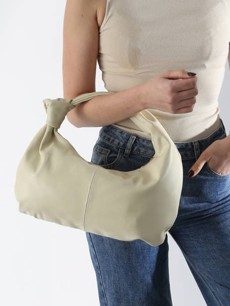 Sac PortÃ© Ã©paule Sauvage Cuir Milano Beige sauvage SA24114 vue secondaire 1