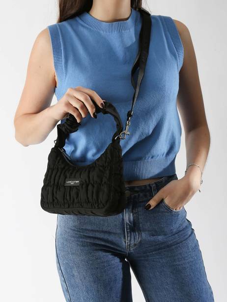 Sac PortÃ© Ã©paule Chouchou Bubble Nylon Lancaster Noir chouchou bubble 44 vue secondaire 1