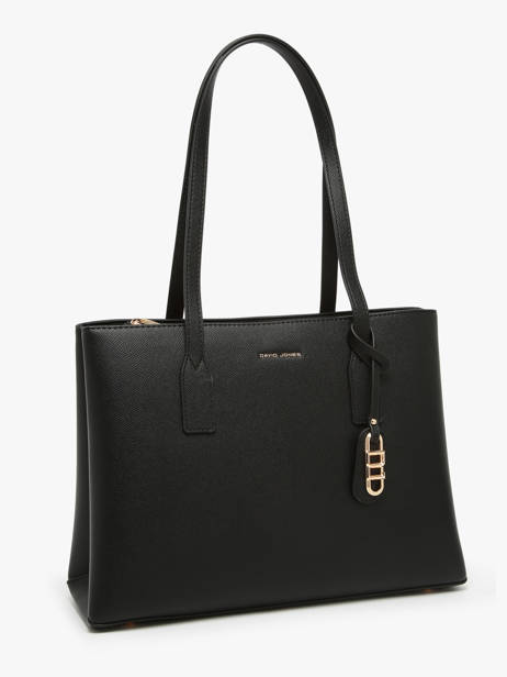 Sac PortÃ© Ã©paule Saffiano David jones Noir saffiano CM7468 vue secondaire 2