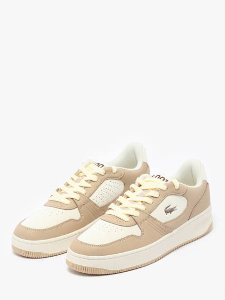 Sneakers L001 En Cuir Lacoste Beige men 9SMA0045 vue secondaire 2