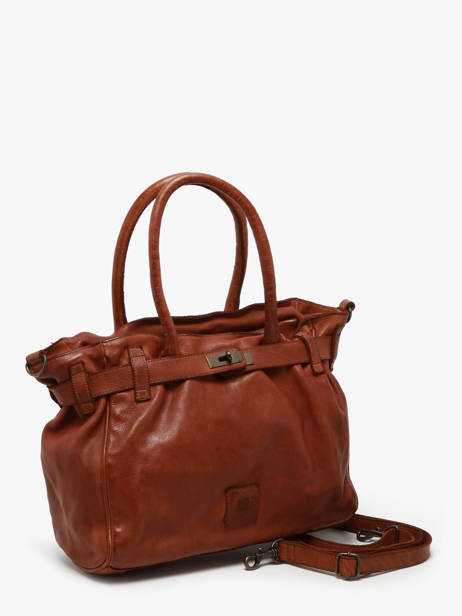 Sac PortÃ© Ã©paule Heritage Cuir Biba Marron heritage BT26 vue secondaire 2