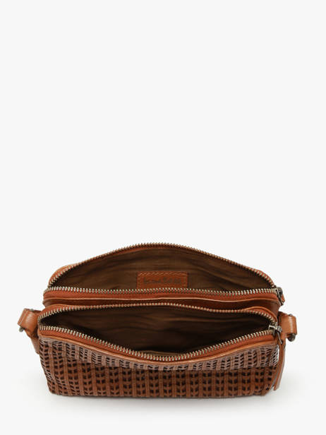 Sac BandouliÃ¨re Heritage Cuir Biba Marron heritage MOA3L vue secondaire 3