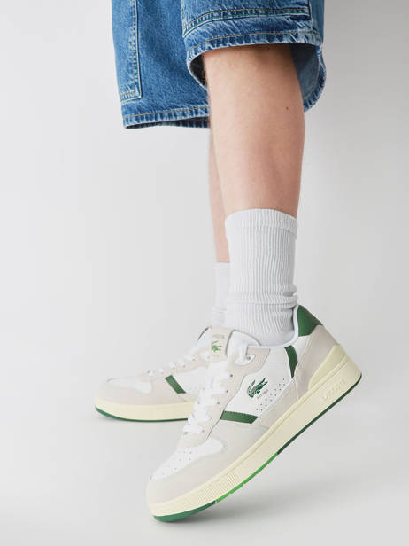 Sneakers T-clip En Cuir Lacoste Multicolore men 9SMA0073 vue secondaire 1