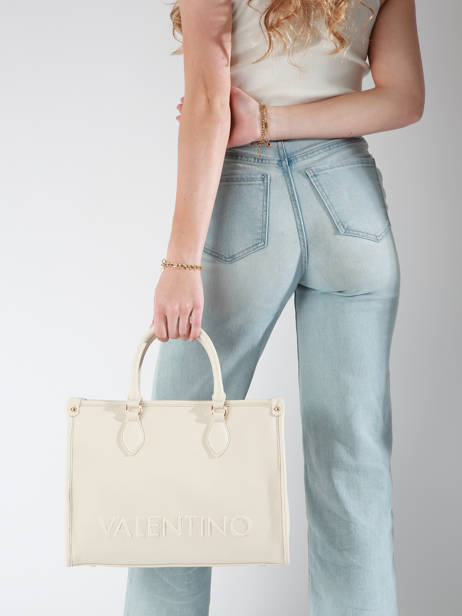 Sac Porté Main Rised Re Valentino Blanc rised re VBS8P904 vue secondaire 1