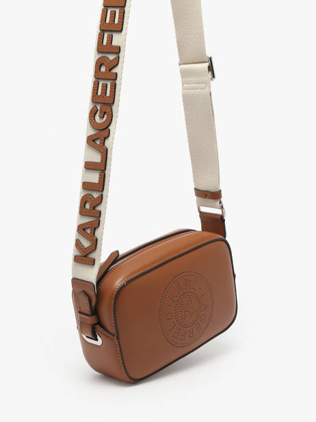 Sac BandouliÃ¨re K Circle Cuir Karl lagerfeld Marron k circle A1W30024 vue secondaire 2