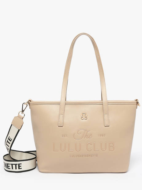 Sac PortÃ© Ã©paule Logo Lulu castagnette Rose logo YZEURE