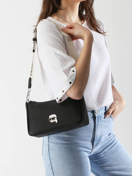 Sac PortÃ© Ã©paule K Ikon Polyurethane Karl lagerfeld Noir k ikon A2W30106 vue secondaire 1