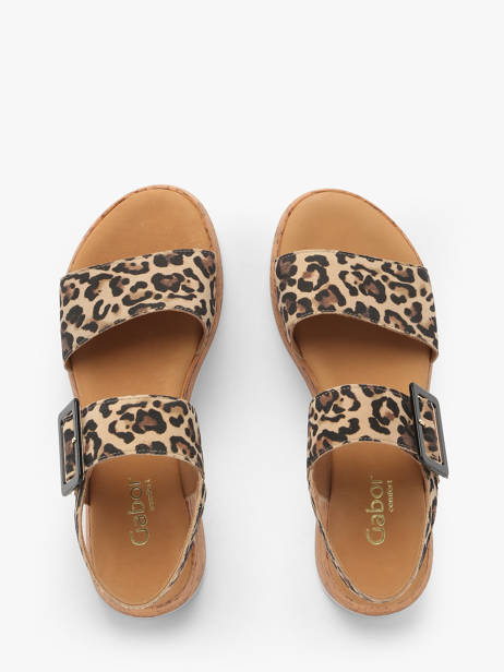 Sandales En Cuir Gabor Beige women 90 vue secondaire 3